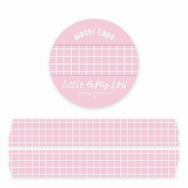 kit Pink Grid Washi Tape