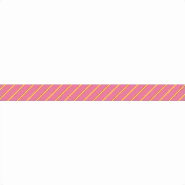vivid Pink Stripe Japanese Washi Tape ? Basic Mast Masking Tape