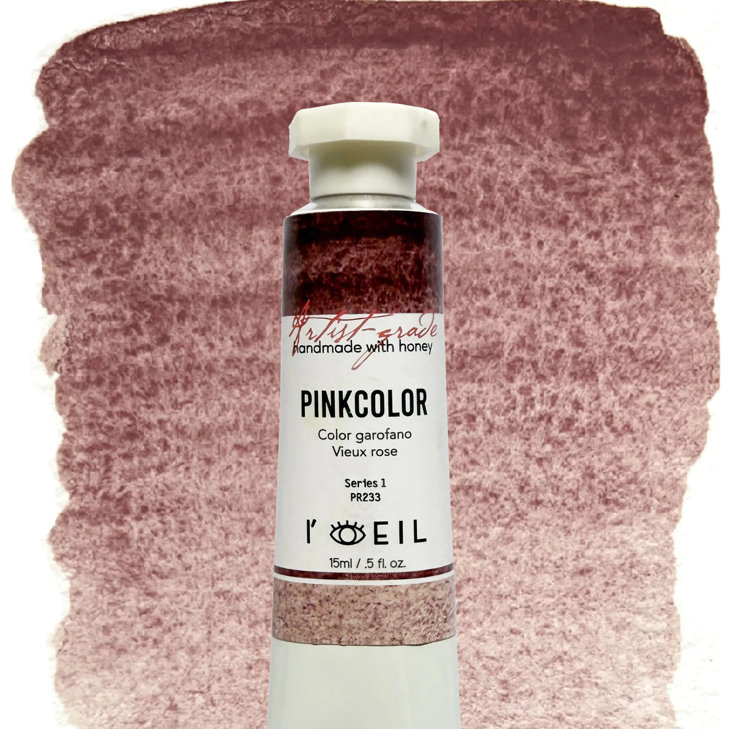 wrapped cool Pinkcolor, Potter'S Pink Pr233 - Artist Grade Handmade Honey Based Watercolor Tube 15Ml