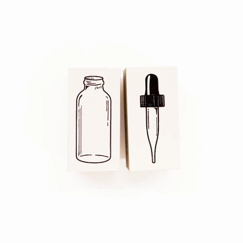 neutral Pipette Rubber Stamp Set