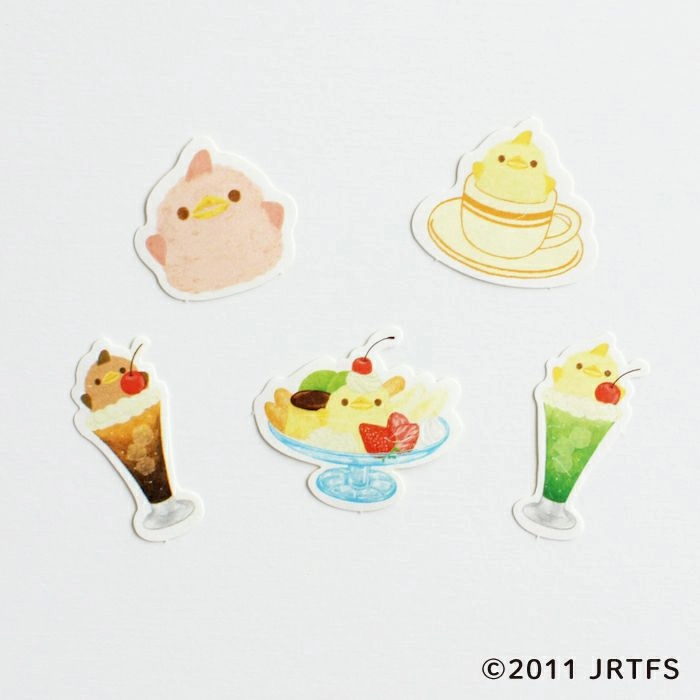 budget Piyorin Washi Flake Stickers - Cafe