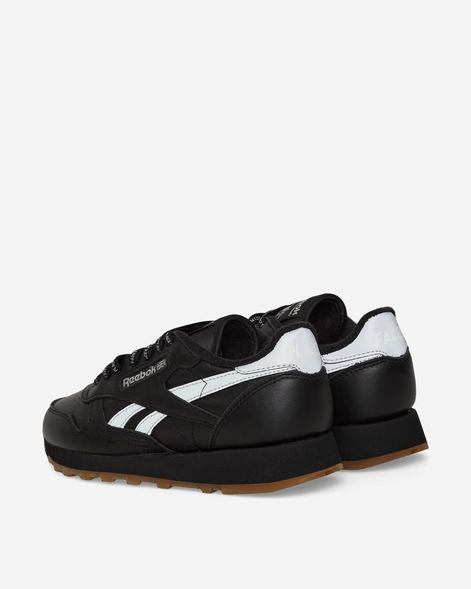 PLACES FACES Klassische Ledersneakers Schwarz / Silber