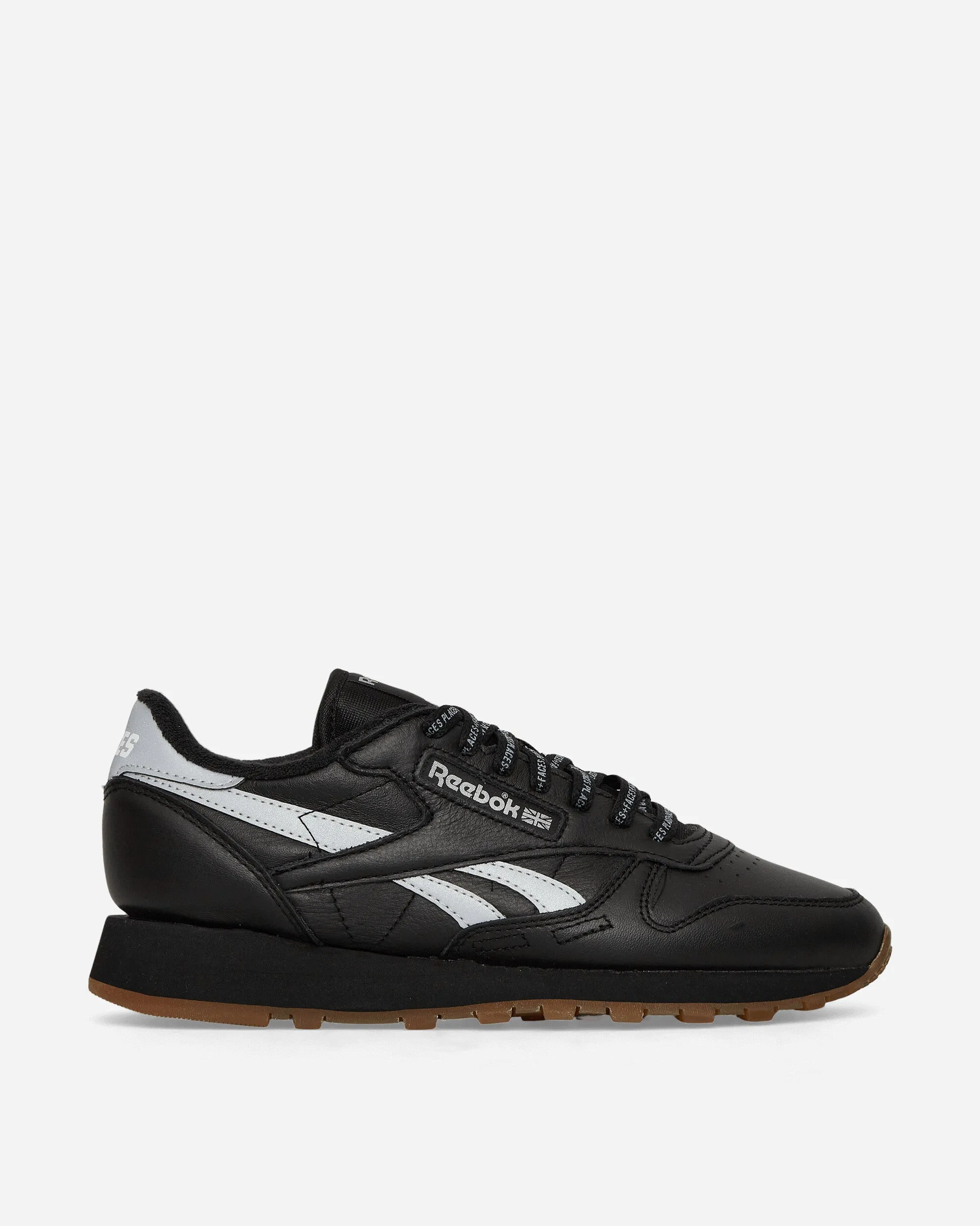 PLACES FACES Klassische Ledersneakers Schwarz / Silber