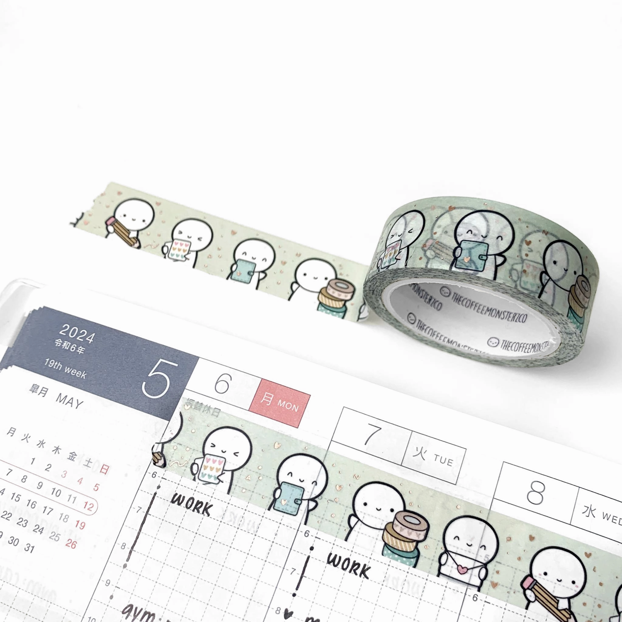 Planning Time 2.0 Washi Tape Thecoffeemonsterzco flat