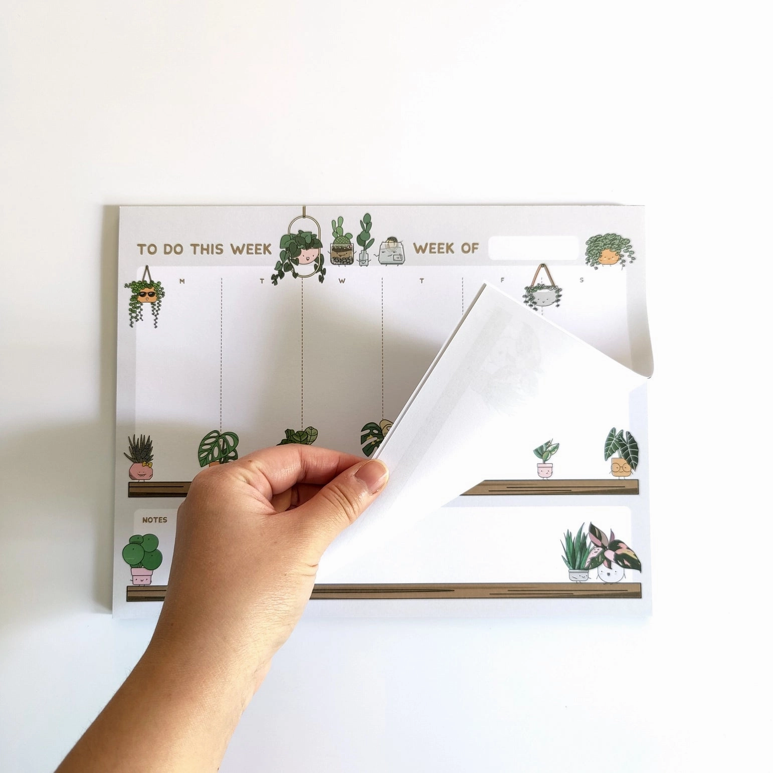 Plant Buddies Weekly Planner Pad stackable