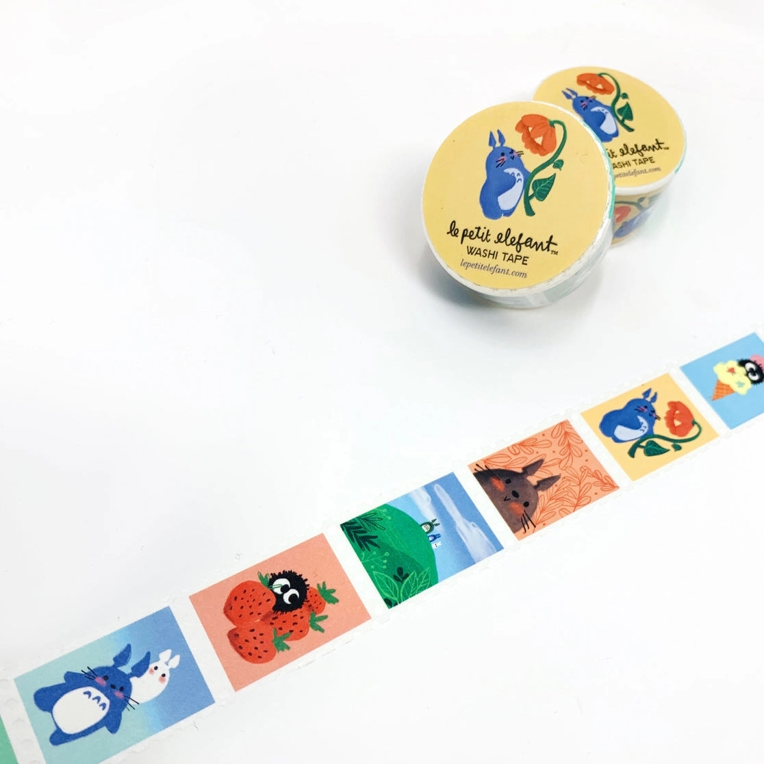 cool strong Plants And Totoro Stamp Washi Tape