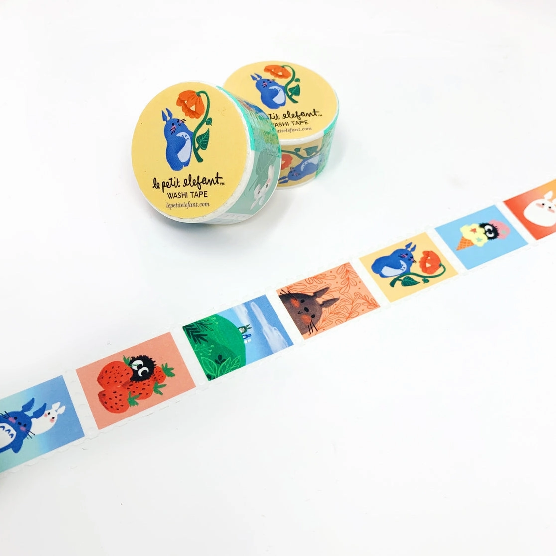 Plants And Totoro Stamp Washi Tape nonslip