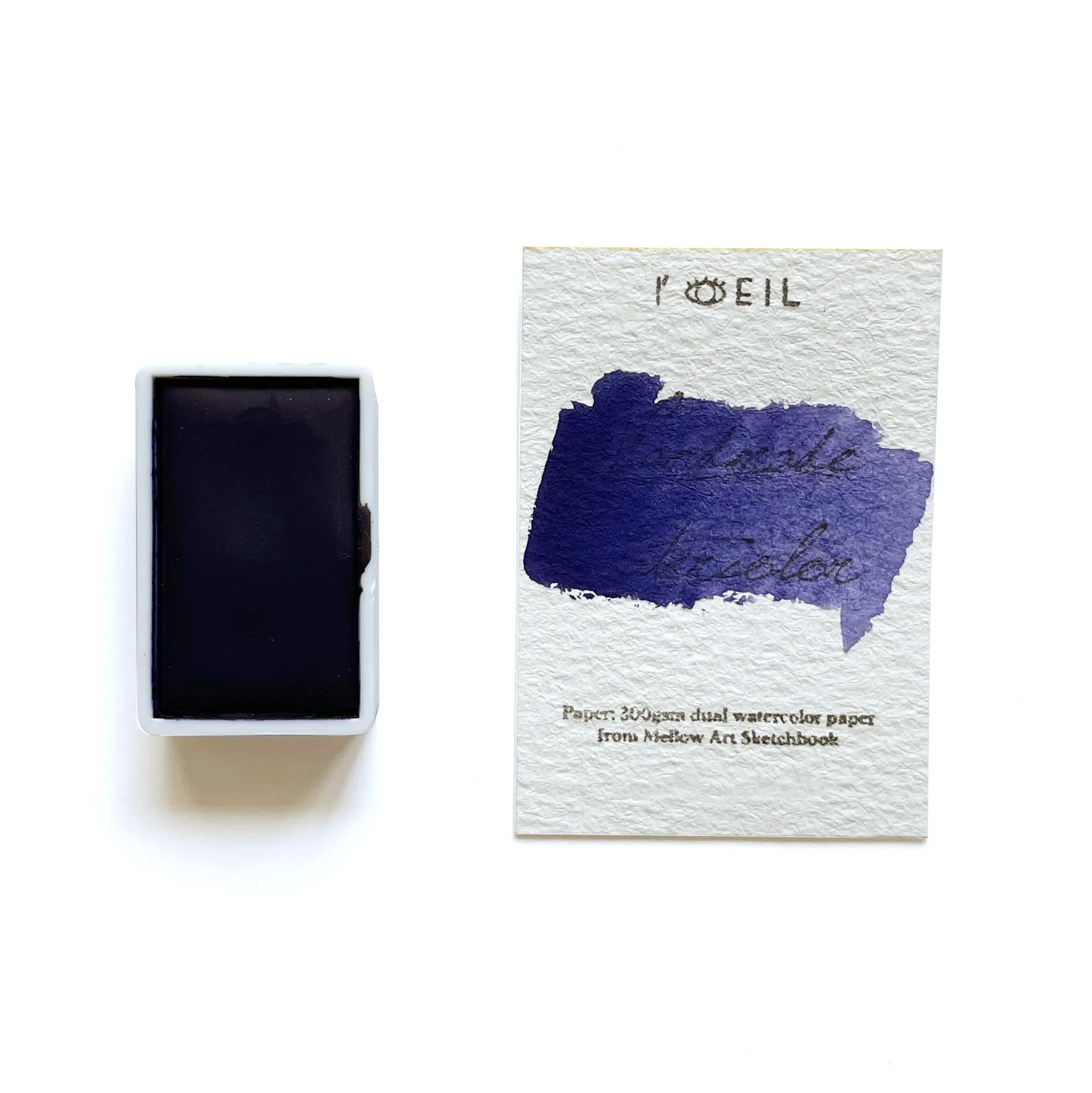 Han Purple - Artist Grade Handmade Honey Based Watercolor Paint Full Pan 3.2Ml wrapped