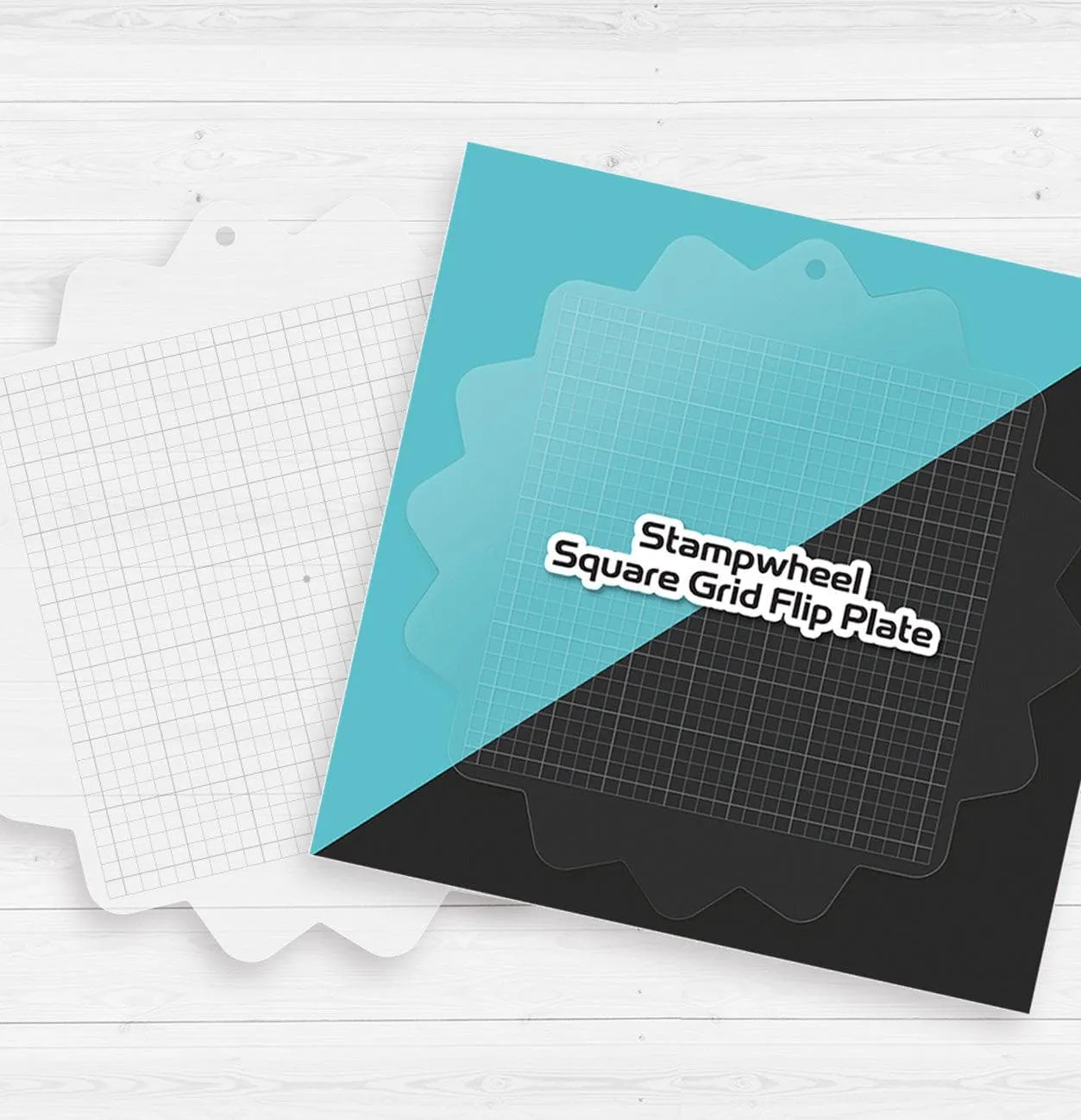 Stampwheel - Square Grid Flip Plate antislip vivid