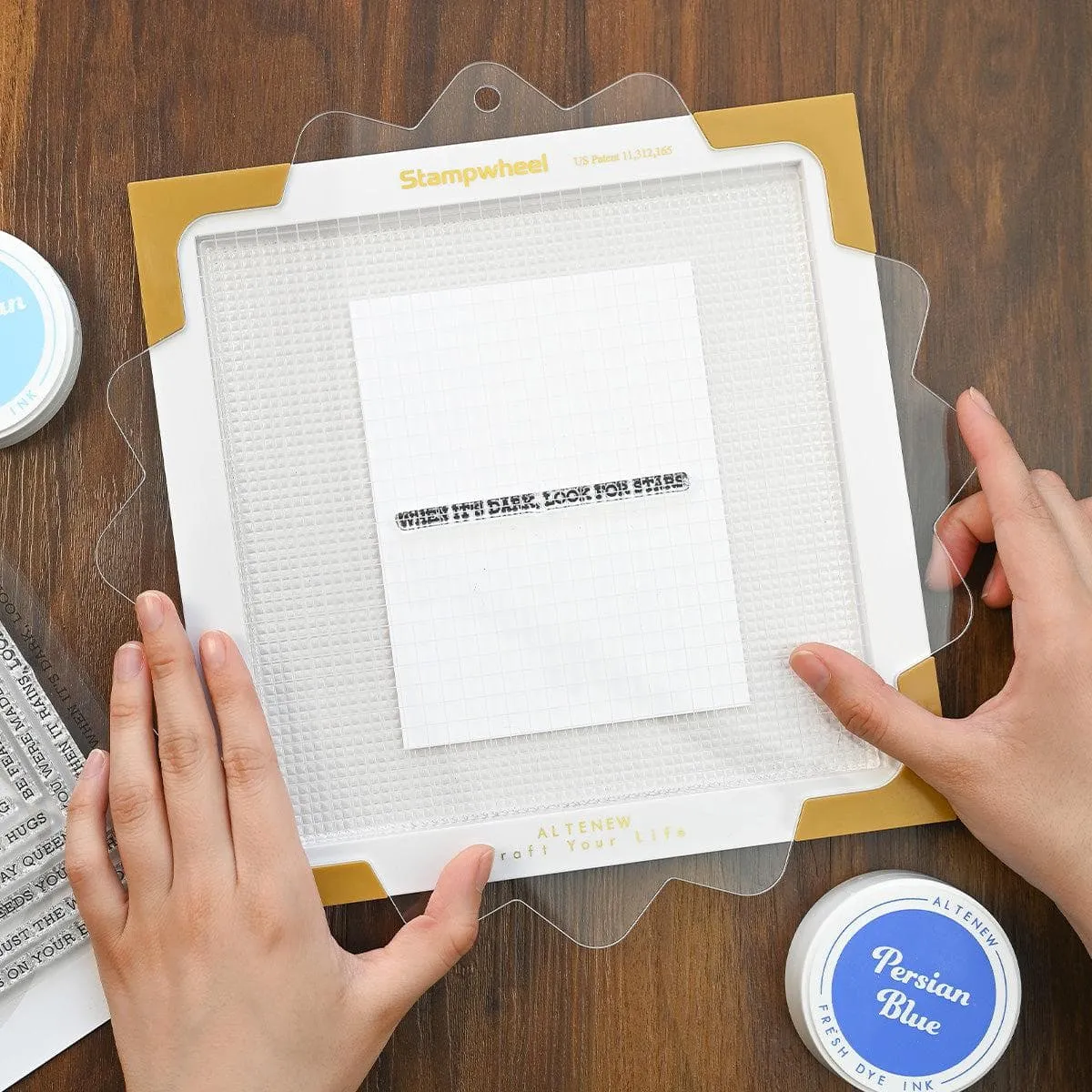 Stampwheel - Square Grid Flip Plate portable antislip