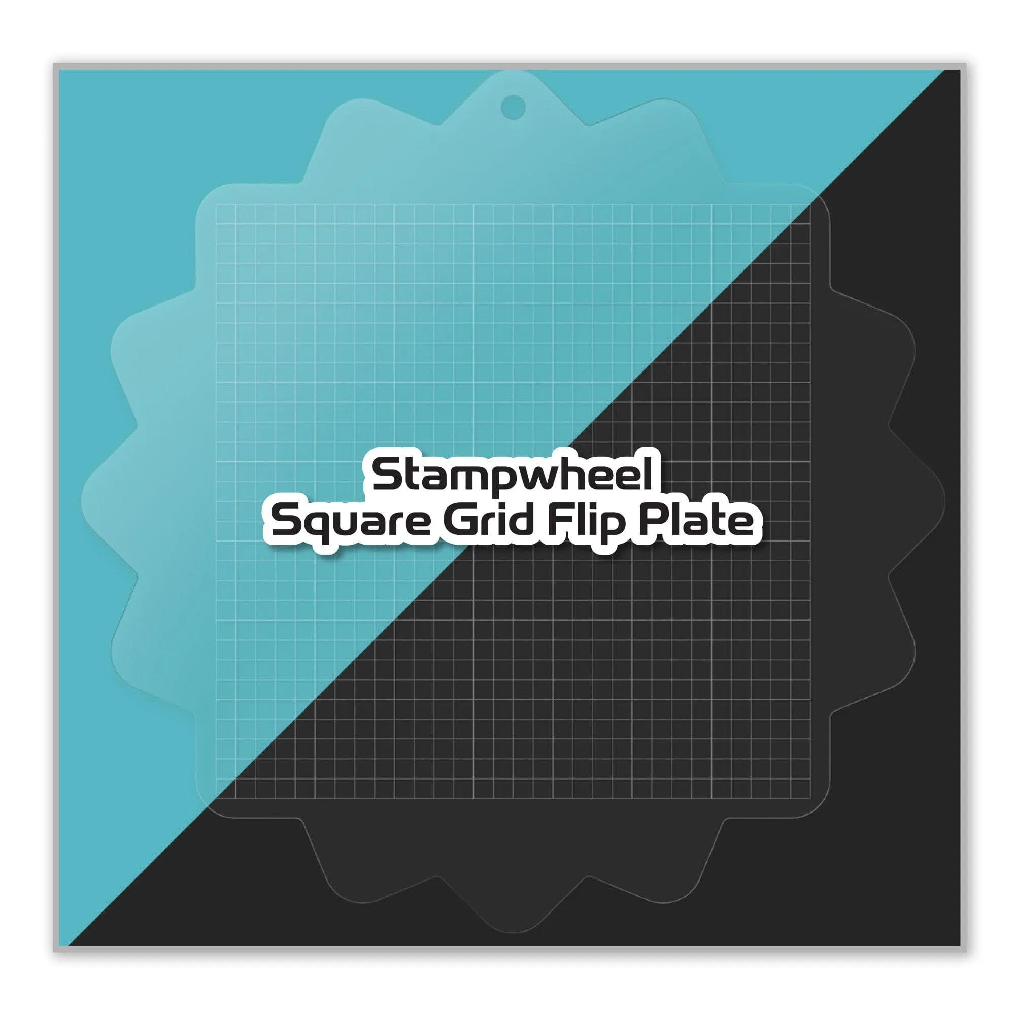 tiny Stampwheel - Square Grid Flip Plate