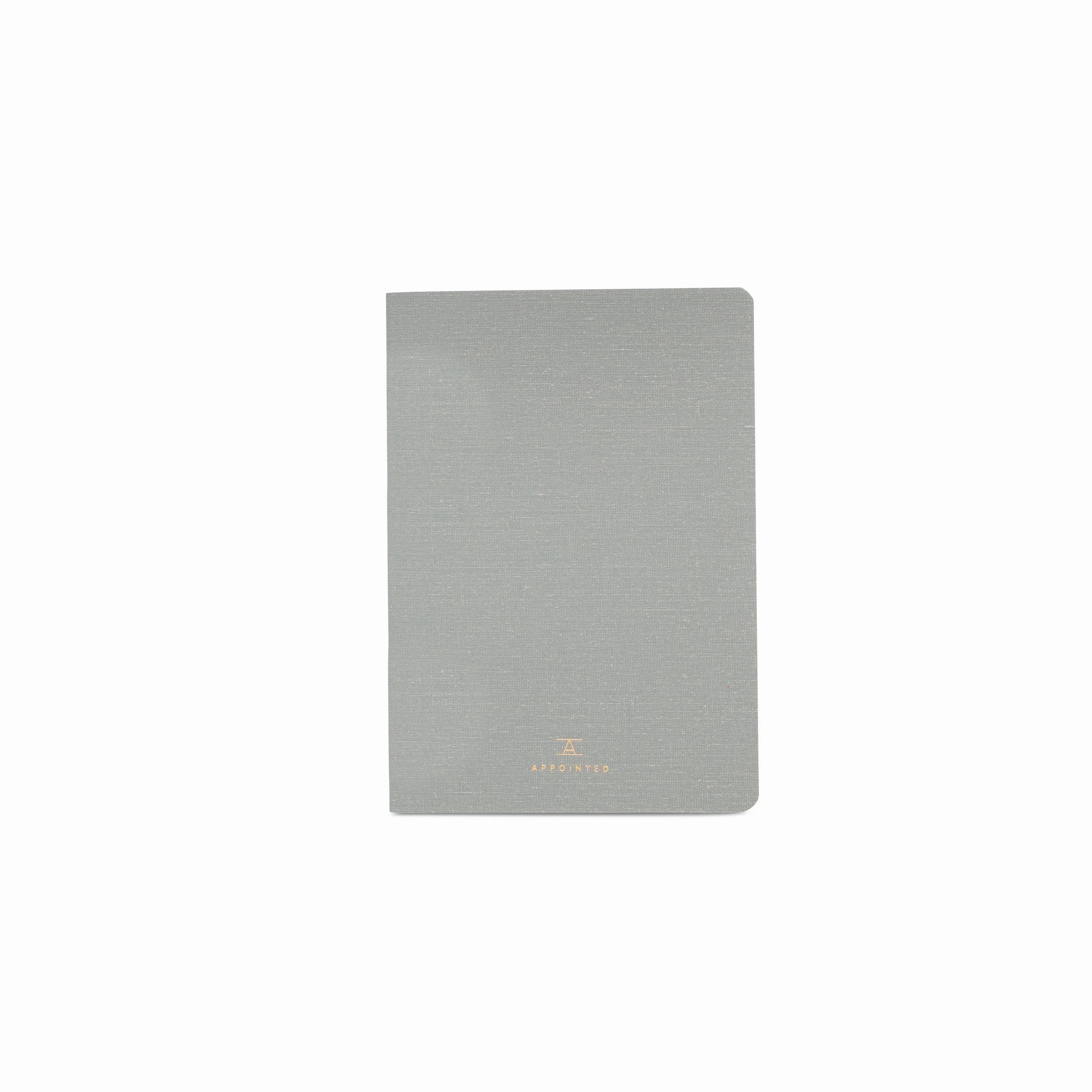 bold ceramic Appointed Mini Linen Jotters - Set Of 3, Grid/Blank
