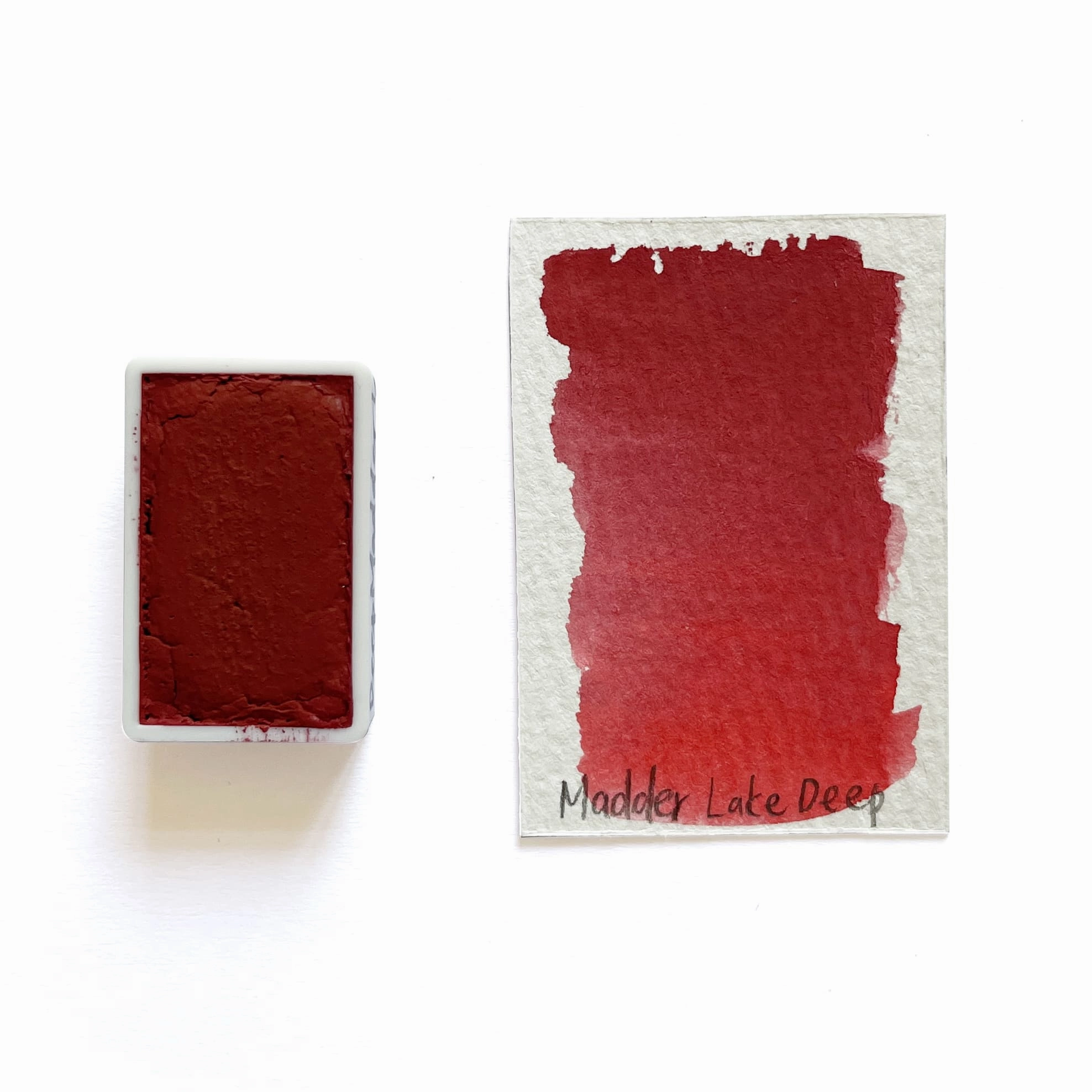 wholesale plastic Madder Lake Deep Nr9 - Artist Grade Handmade Honey Based Watercolor Paint Full Pan 3.2Ml