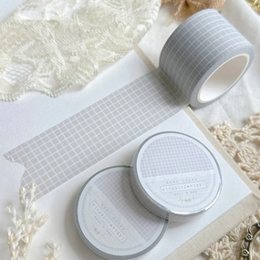 bestselling Pale Grayish Blue Grid Washi Tape 30Mm