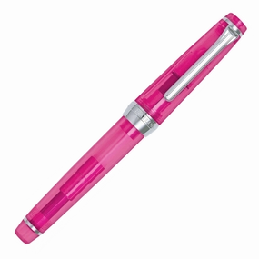 Sailor Pro Gear Slim Transparent Pink & Silver Fountain Pen fiber limited