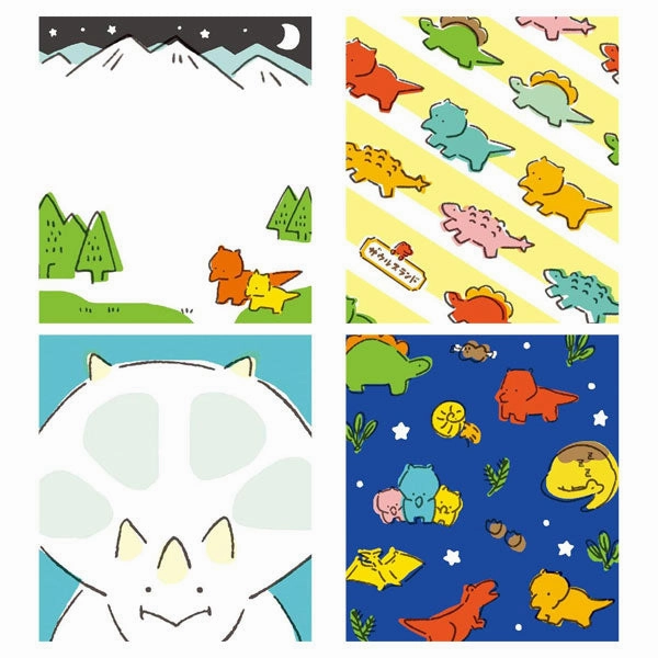 set cool Saurus Land Memo Pad Triceratops