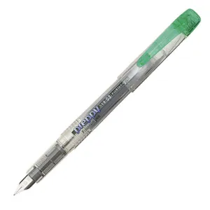 shiny Platinum Preppy Green Fountain Pen