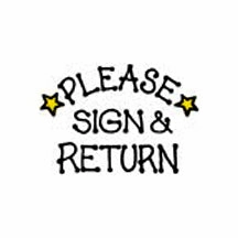 Please Sign And Return Stars Rubber Stamp finest