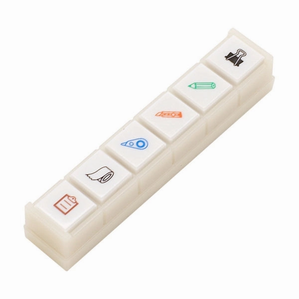 vintage warm Pochitto6 Push-Button Stamp Stationery