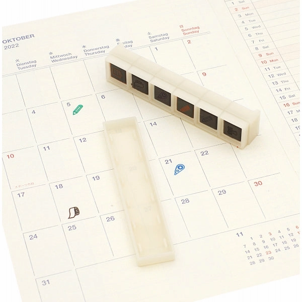 Pochitto6 Push-Button Stamp Stationery foldable