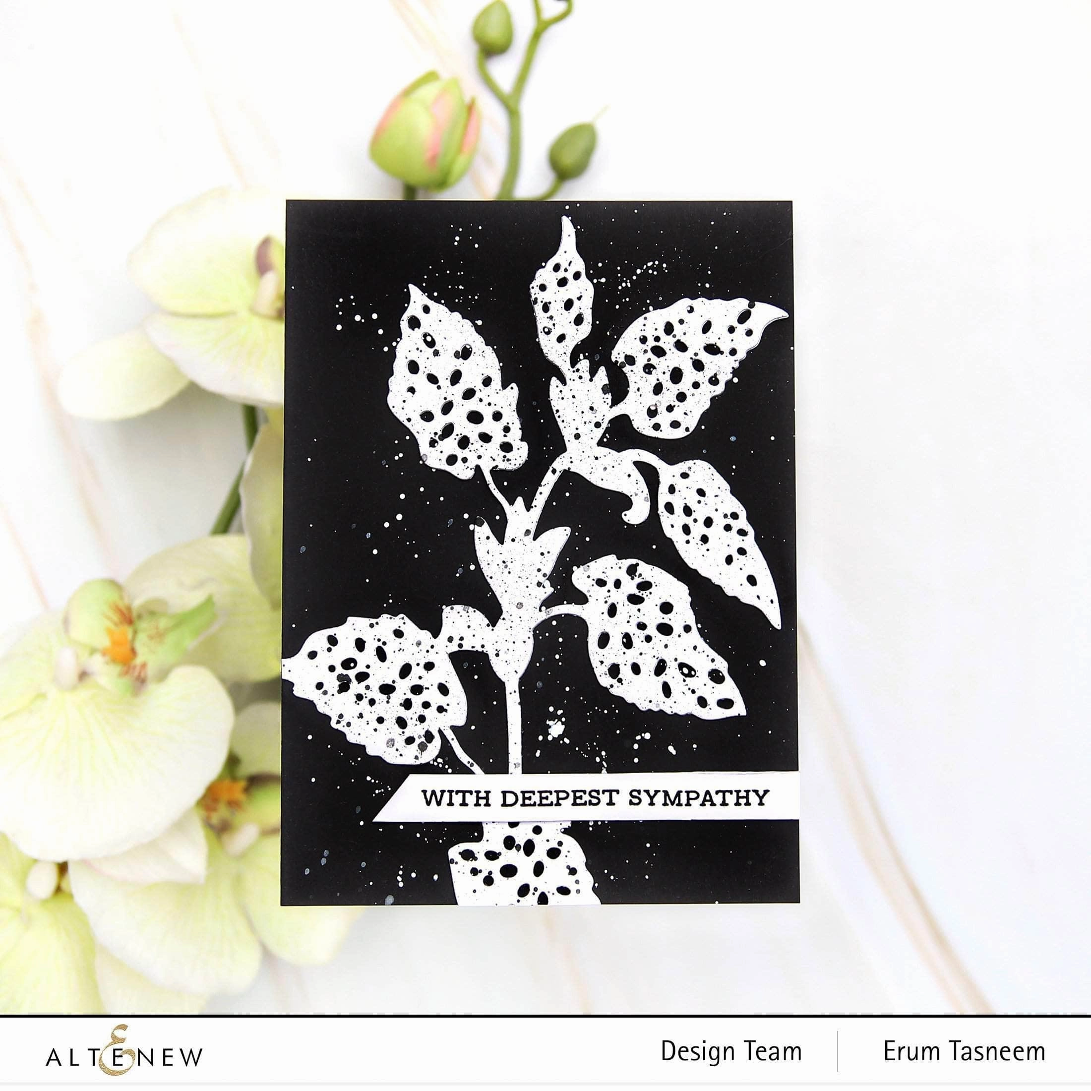Polka Dot Leaves Die Set locking glass