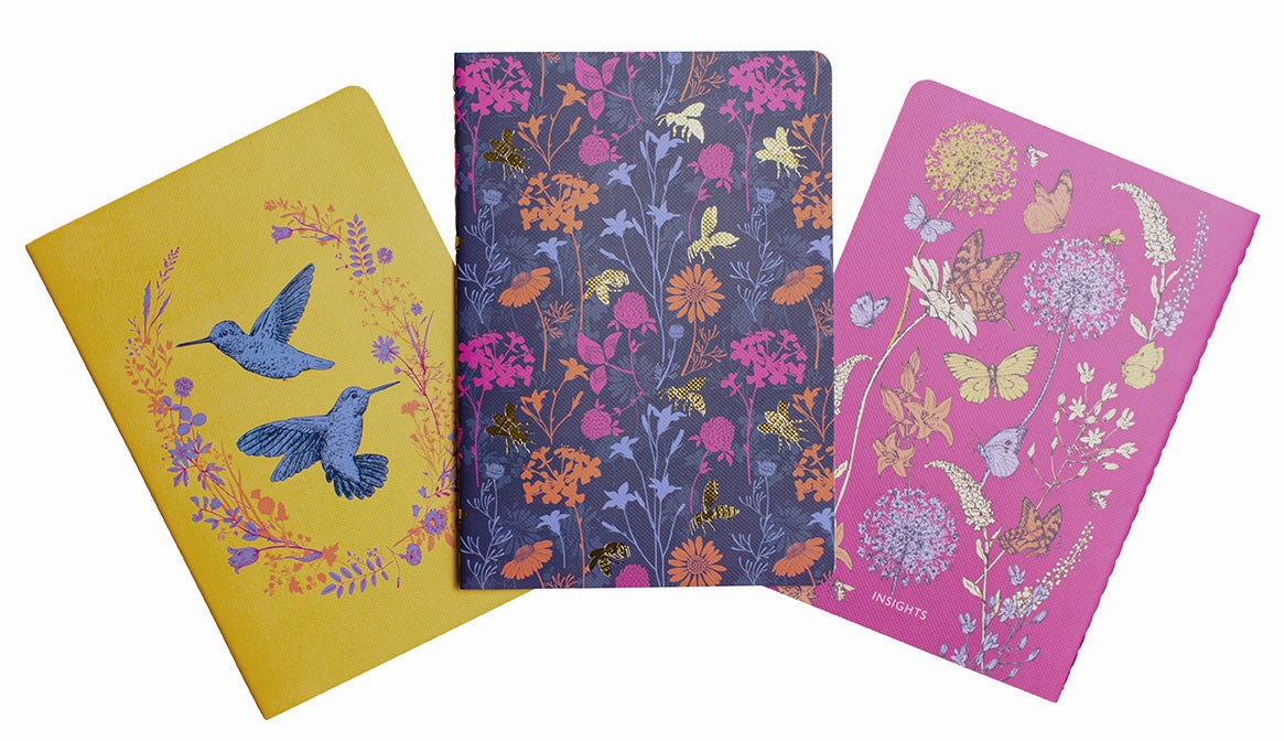 Pollinators Sewn Notebook Collection (Set Of 3) wooden