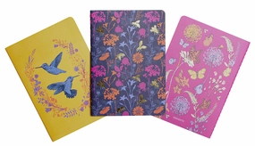 Pollinators Sewn Notebook Collection (Set Of 3) wooden