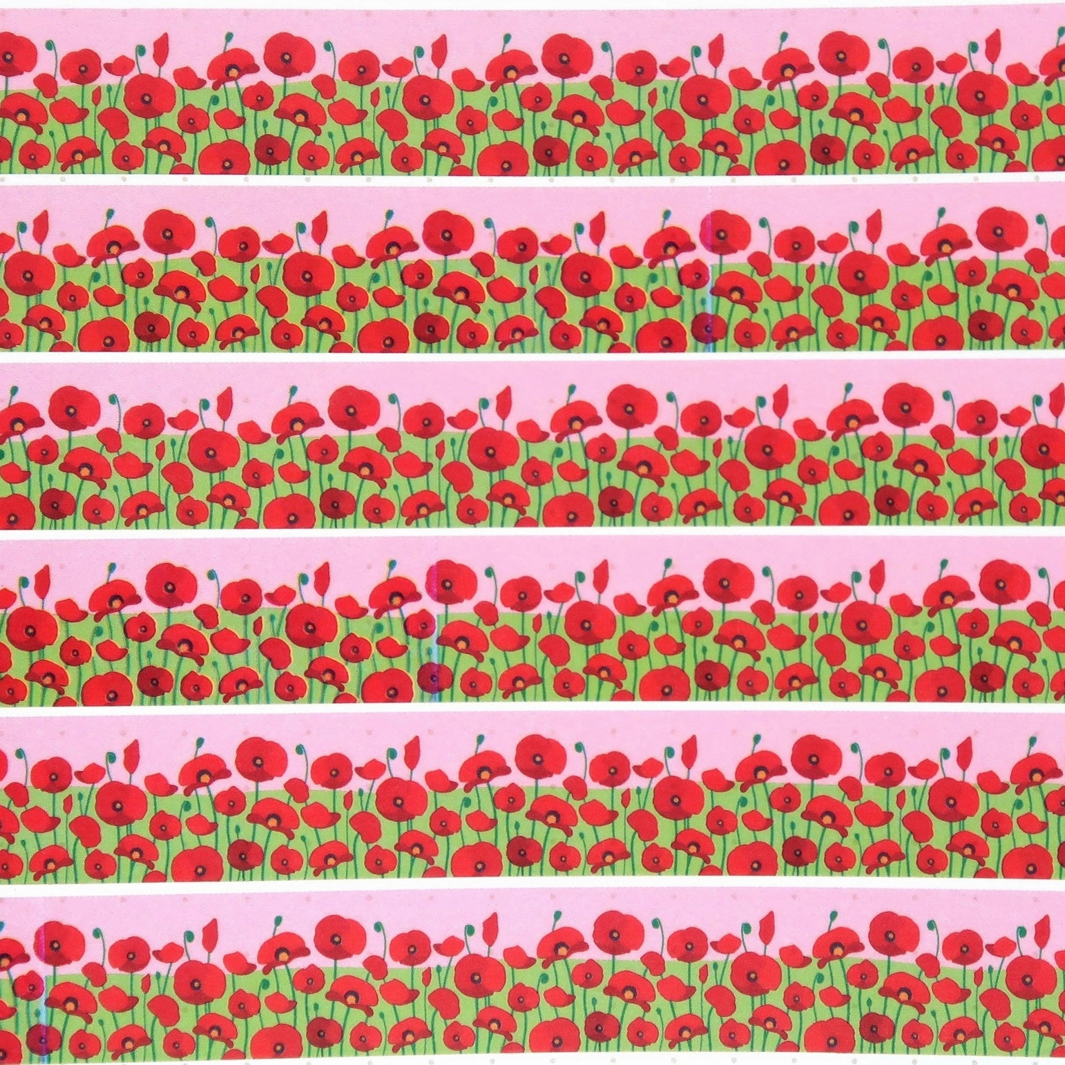 modern Poppies Border Washi Tape