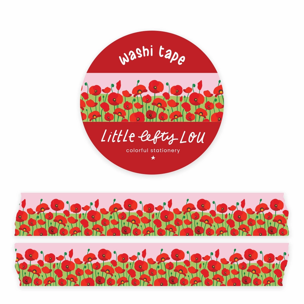 Poppies Border Washi Tape trendy kit