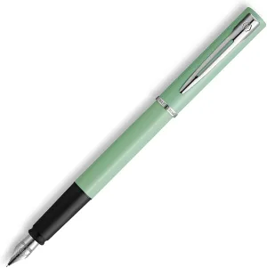 Waterman Allure Pastel Green Lacquer & Chrome Fountain Pen solid