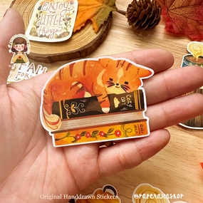 loose Paperaicashop Sleepy Cat Vinyl Sticker