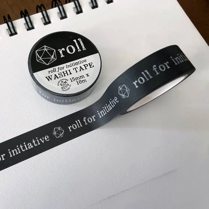 Roll For Initiative Washi Tape - For World Builders, Rpg, D&D, Fantasy Lovers And More! solid budget