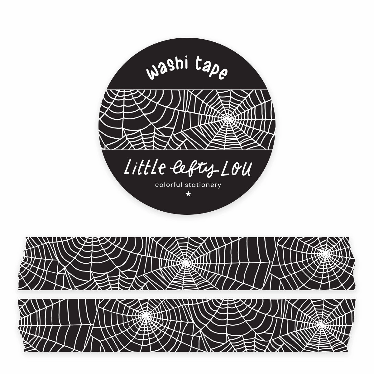 manual Spiderweb Black Washi Tape