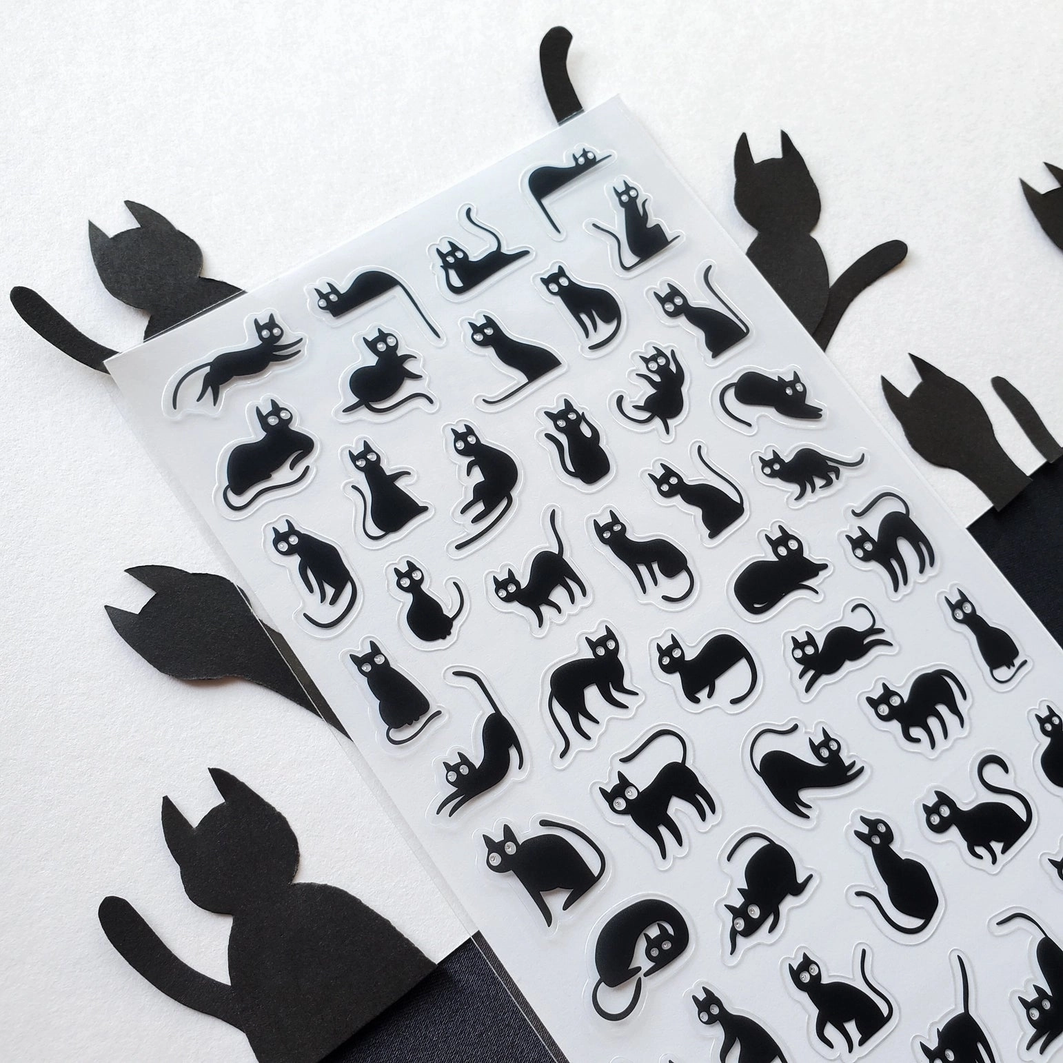 Stickii Mini Black Cats Sticker Sheet vivid everyday