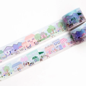 professional City Of Cafes Washi Tape