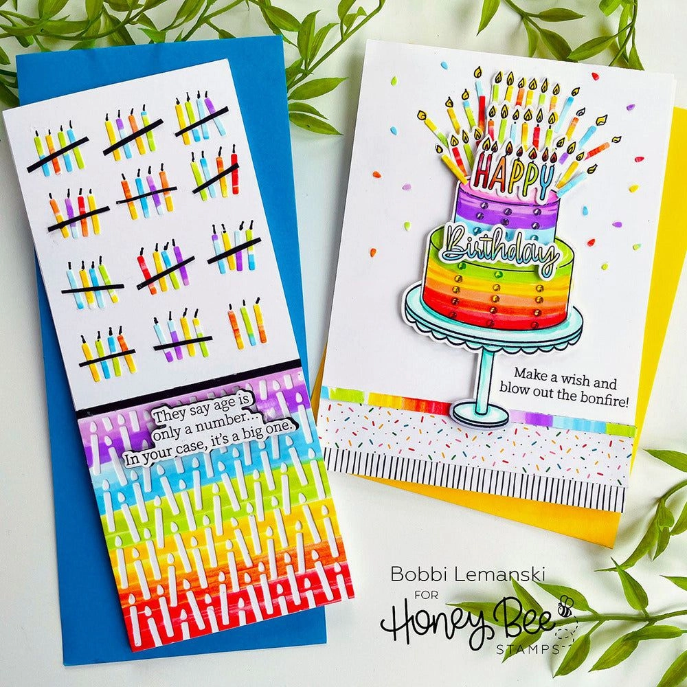 expandable wooden Inside: Snarky Birthday Sentiments - 4X6 Stamp Set