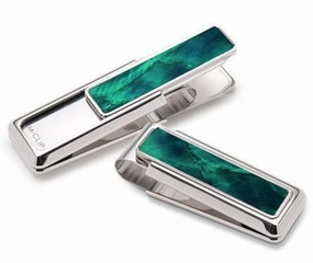 M-Clip Teal Angel Wing Money Clip economical mini