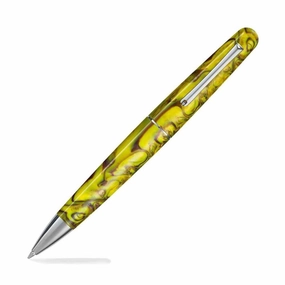 Montegrappa Elmo Summer Bloom Iris Yellow Ballpoint Pen retro elegant