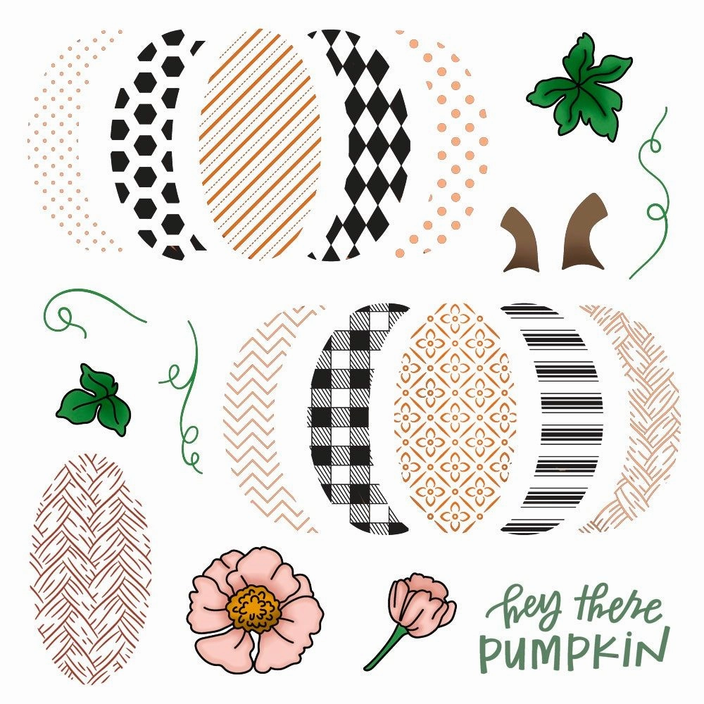 Patchwork Pumpkin - 6X8 Stamp Set foldable collapsible