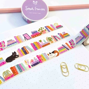 Sarah Frances Bookshelf Washi Tape metallic