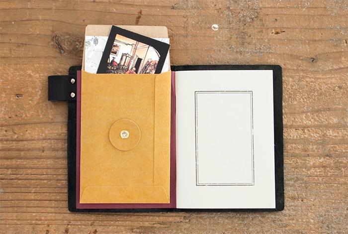 Traveler'S Company Small String Tie Kraft Envelope- Orange single finest