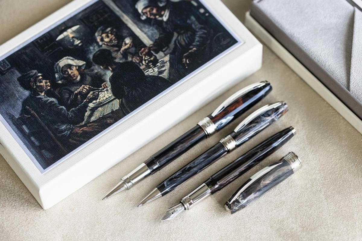 Visconti Van Gogh Potato Eaters Fountain Pen matte leather