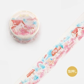 Watercolor Villa Washi Tape Foil Bgm boxed