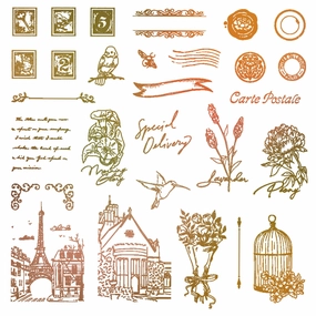 quickdry resilient Postmarked - 6X6 Stamp Set