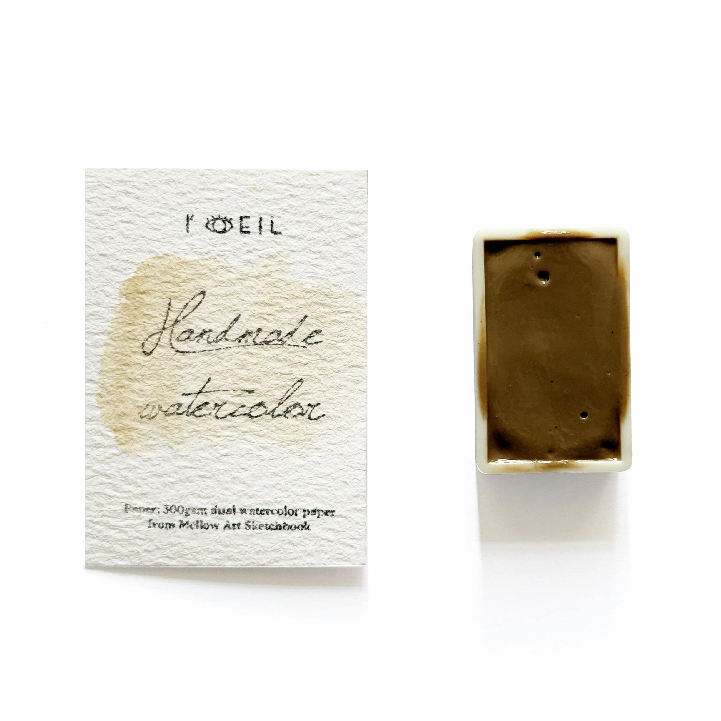 Potassium Feldspar (Mineral) - Artist Grade Handmade Honey Based Watercolor Paint Full Pan 3.2Ml tiny