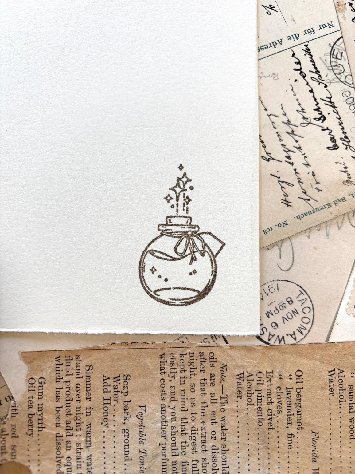 giant soft Potion Ink Bottle Rubber Stamp