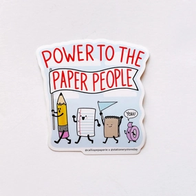 round Power To Paper People Ssd Vinyl Sticker