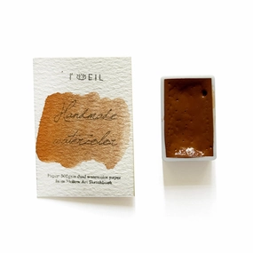 Pozzuloi Red Pr101 - Artist Grade Handmade Honey Based Watercolor Paint Full Pan 3.2Ml short