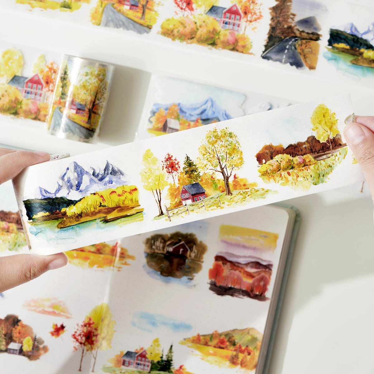 tiny portable Pre-Cut Autumn Symphony Wide Washi / Pet Tape