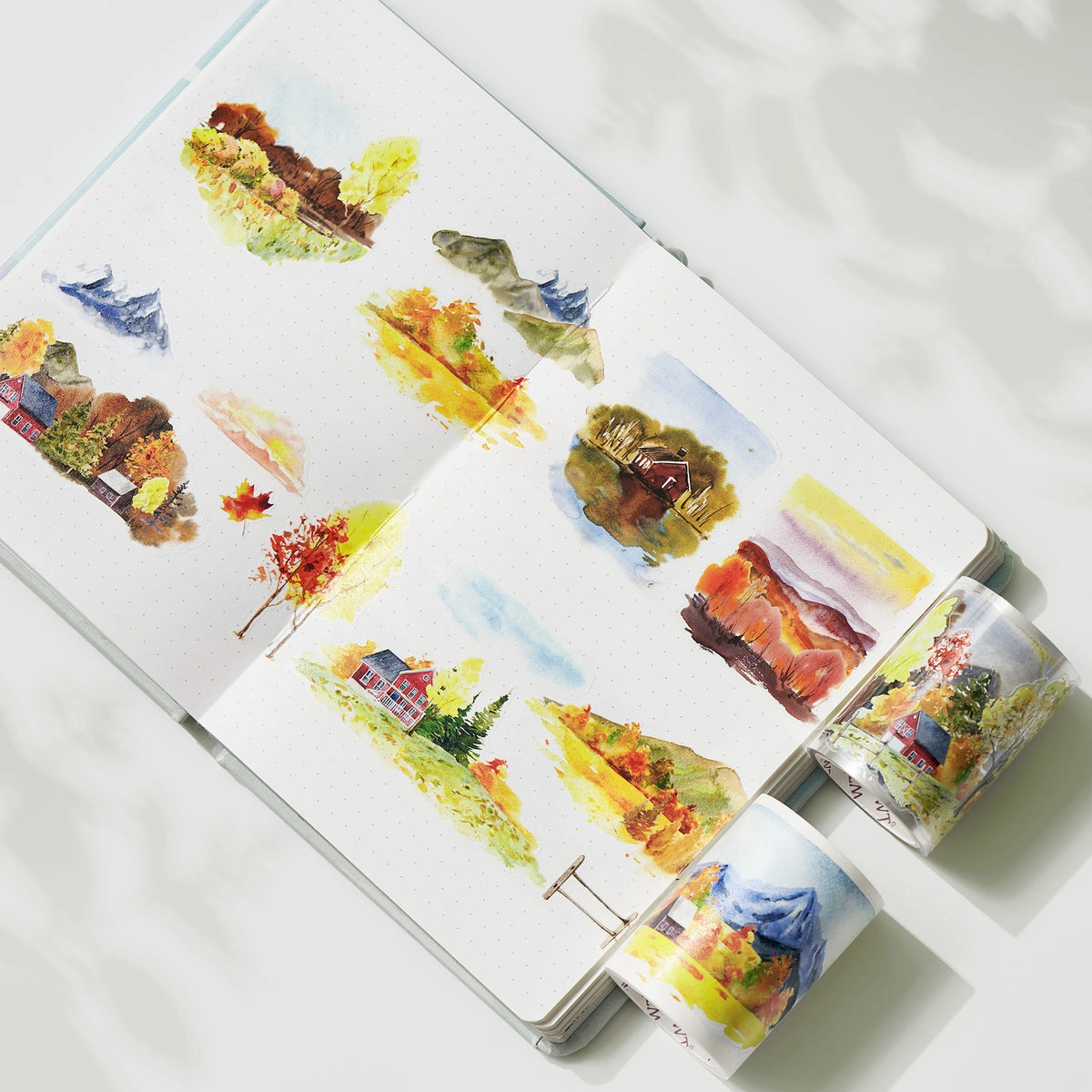 colorful Pre-Cut Autumn Symphony Wide Washi / Pet Tape